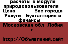 расчеты в модуле природопользователя › Цена ­ 3 000 - Все города Услуги » Бухгалтерия и финансы   . Московская обл.,Лобня г.